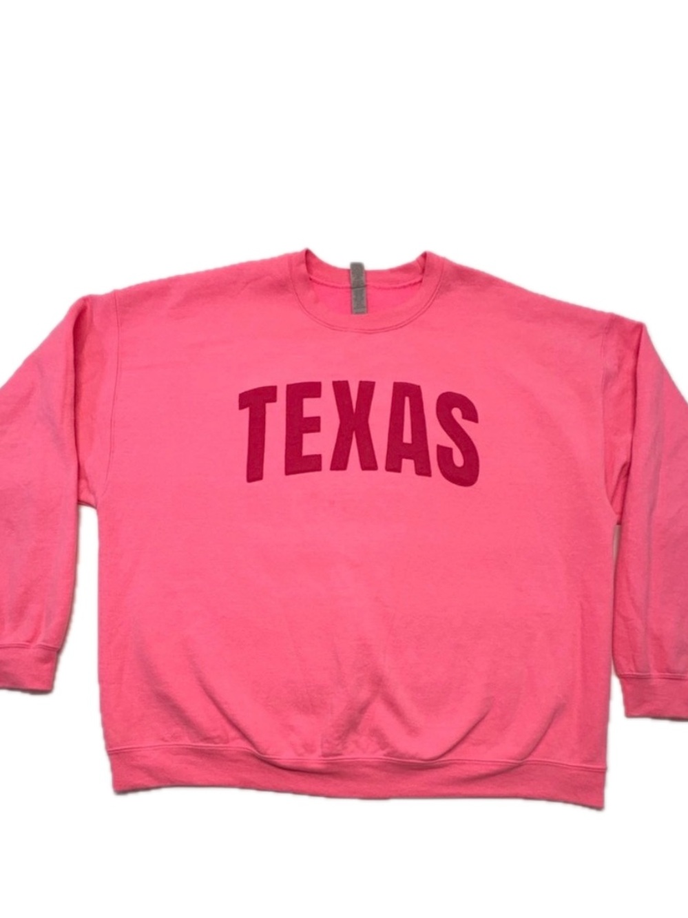 Gildan TEXAS Bright Pink Crewneck Sweatshirt 2XL